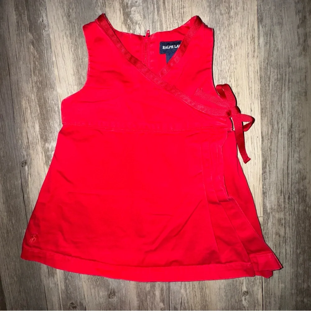 Ralph Lauren Red Kids Wrap Dress